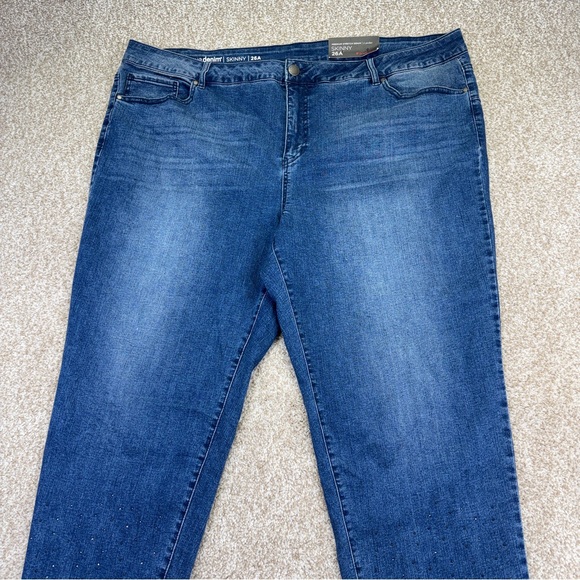 New Avenue Denim Skinny 26 A Blue Denim Women's Jeans Stretch - Picture 3 of 15